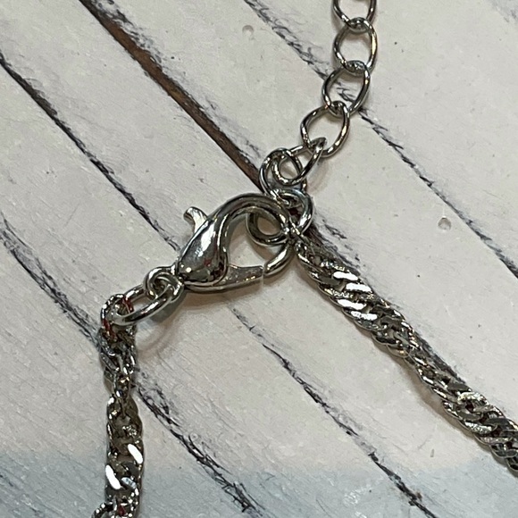 Silver Tone Adorable Pastel Crystal Ballerina Necklace for Teen or Girls - Picture 8 of 10